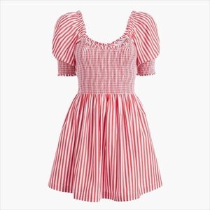 Hill House Red and White Striped Mini Dress
